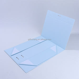 Boîte cadeau personnalisée <span class=keywords><strong>bleu</strong></span> <span class=keywords><strong>pastel</strong></span> avec fermeture magnétique, ruban en soie et finition <span class=keywords><strong>mat</strong></span> laminée, idéale pour bijoux et emballages de faveurs de mariage - Product Image 4