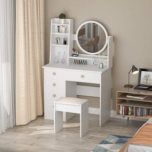 Coiffeuse de maquillage de luxe avec miroir à led vanité de maquillage moderne personnalisable pour salon de beauté vente en gros expédition mondiale - Product Image 3