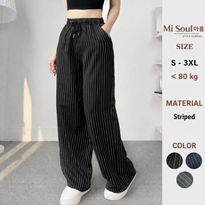 2025 Summer New Arrivals Women's Velvet <b>Lace</b> Beading Bow Painted Low Waist Wide Leg Loose Knee Length Trousers <b>Elastic</b> Waist - Product Image 4