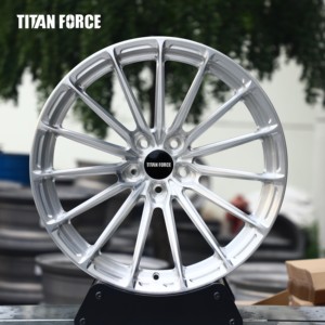 Cerchi Forgiati TITAN FORCE 20x9 20x10.5 5x112 P103 Multirazza Argento Spazzolato per Audi RS4 RS5 <span class=keywords><strong>Volkswagen</strong></span> Golf R Mk8 - Product Image 1