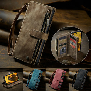 Support de téléphone magnétique de luxe à chargement sans fil avec porte-cartes en PU et dragonne pour S26 Ultra A71 A72 <span class=keywords><strong>A52</strong></span> - Product Image 6