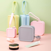 Portefeuille organisateur en silicone tendance, porte-monnaie, pochette de voyage, mini trousse de maquillage imperméable