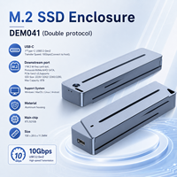 Boîtier SSD M.2 NVMe SATA sans outil, 10 Gbps, Type-C, en aluminium, pour disque dur externe, double protocole, 2280, 8 To