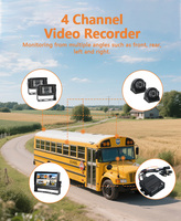 Enregistreur vidéo embarqué MDVR 4/8 canaux avec disque dur 2 To, GPS, 4G et WiFi pour camions, bus et systèmes de surveillance et d'enregistrement à distance des flottes