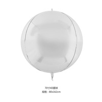 Ballons en aluminium 4D de 70 pouces Ballon rond en aluminium de couleur pure Argent Or Noir Rouge Ballons en aluminium 4D