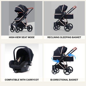 Kinderwagen Luxury Baby Stroller Pram 3 in 1 With Car Seat Poussette 3 En 1 Bebe <strong>Foldable</strong> Baby Carriage <strong>Buggy</strong> 3 in 1 Wholesale - Product Image 2