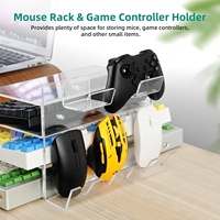 Support de rangement pour clavier et souris en acrylique, présentoir avec support pour manette, organisateur de bureau gain de place pour la maison et le bureau