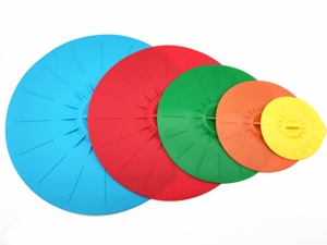 Lot de 5 couvercles de pot en silicone résistants à la chaleur sans BPA avec ventouse - Product Image 4