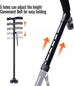 Bâtons de trekking <span class=keywords><strong>pliables</strong></span>, 2 béquilles de randonnée, canne légère à LED, manche en T, accessoire télescopique pour personnes âgées - Product Image 4