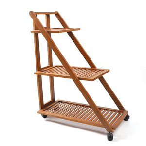 Movable flower stand/storage rack, multi-tiered indoor tiered <b>plant</b> and succulent planter stand for balcony and living room. - Product Image 2