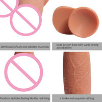 Pene Artificial de Silicona Líquida de Gran Tamaño, Enorme con Fuerte Ventosa, Dildo Grande de Plástico Suave para Mujeres, Juguetes Sexuales para Adultos