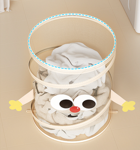 <span class=keywords><strong>Cesto</strong></span> in rete per <span class=keywords><strong>biancheria</strong></span> <span class=keywords><strong>sporca</strong></span> pieghevole con coperchio per uso bagno <span class=keywords><strong>Design</strong></span> creativo del fumetto - Product Image 4