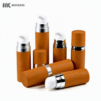 Flacon pompe sans air de 10 ml, 15 ml, 30 ml pour l'emballage de produits de soin de la peau, impression par transfert d'eau