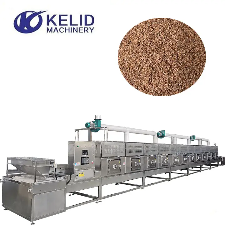Industrial Tunnel Belt Conveyor Microwave Spice Paprika Powder Sterilization Dryer Machine