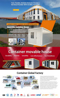 Maison conteneur modulaire en acier de 20 pieds, chambre à coucher détachable, préfabriquée, écologique, avec panneaux sandwich EPS étanches, pour écoles et centres commerciaux