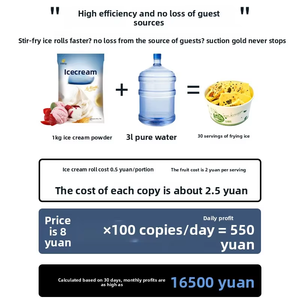 220 Wát hiệu quả cao duy nhất phẳng vuông Pan Mini chiên CuộN Máy làm kem để sử dụng nhà - Product Image 4