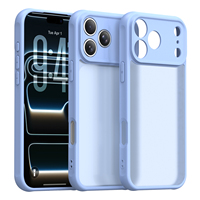 Coque de téléphone antichoc bleu clair pour iPhone 18 Pro Max, coque de protection anti-chute givrée pour iPhone 18 Duo