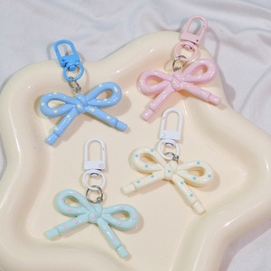 <span class=keywords><strong>Nouveau</strong></span> porte-clés pendentif nœud ajouré couleur bonbon d'été - Bijou mignon de style coréen pour amis ou comme cadeau. - Product Image 1