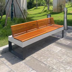 Duke Curved Patio <b>Bench</b> Stainless Steel Frame Outdoor Commercial Use Durable Design - Product Image 3