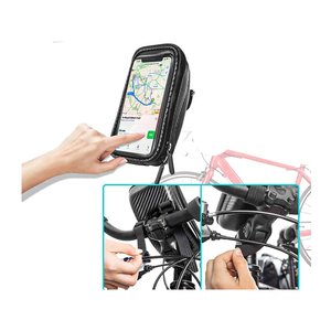 Porta telefono universale impermeabile da 6.8 pollici e borsa portaoggetti per moto e auto-Bike World accessori per biciclette - Product Image 4