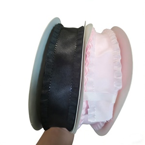 <span class=keywords><strong>Ruban</strong></span> en satin double face à volants effet feuille de lotus OKAY 9mm 16mm 25mm 38mm en gros pour emballage cadeau DIY, nœuds, pinces à cheveux <span class=keywords><strong>et</strong></span> couture - Product Image 2