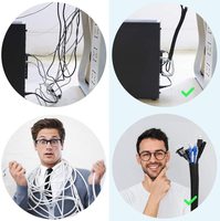 Gaine de protection pour câbles de 1/2 pouce, tube de protection pour câbles USB, cordon d'alimentation, câble audio-vidéo, protège les chats contre la déchiqueture des cordons