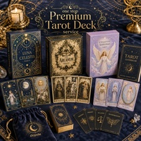 Jeu de cartes de tarot gothiques personnalisées, 78 cartes, ensemble de divination sorcière sombre avec guide, cartes oracle pour jeu de divination, cadeau