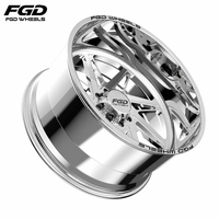 Jantes forgées polies 24x12 24x14 26x12 26x14 26x16 8x6.5 8x180 8x170 pour Ford F250 F350 Chevy 2500 Denali avec enjoliveurs flottants