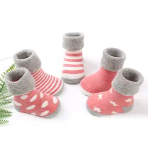 Wholesale New Custom 3d Baby Socks Baby Grip Socks Anti-Slip Baby Shoes Socks With Cute Decoration