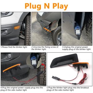 Luci LED Laterali Ambra per Auto, Indicatori di Direzione per <span class=keywords><strong>Ford</strong></span> Bronco <span class=keywords><strong>Sport</strong></span> 2023+ - Product Image 6