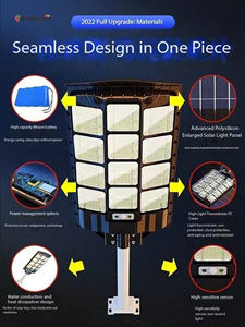 Lampadaire solaire <span class=keywords><strong>avec</strong></span> <span class=keywords><strong>poteau</strong></span> 120W LED étanche IP65 tout en un design pour le projet de ville intelligente Highway Road - Product Image 3