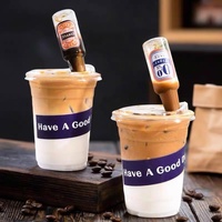Gobelets en plastique transparent jetables pour café, vin, bière, milk-shake, avec petite bouteille d'alcool