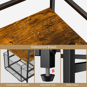 Estantería pequeña personalizada de fábrica con estante pequeño deslizante de 3 niveles Estantería corta Estantería de libros industrial Organizador de almacenamiento - Product Image 5