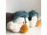 Fabrication sur mesure de pantoufles en peluche personnalisées, pantoufles d'hiver chaudes et moelleuses en forme de pingouin pour enfants