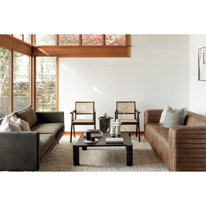 Chaises de salle à manger d'intérieur <span class=keywords><strong>en</strong></span> <span class=keywords><strong>rotin</strong></span> noir de conception d'usine de Mme Woods Chaise de meubles de salon <span class=keywords><strong>Fauteuil</strong></span> moderne de luxe - Product Image 6