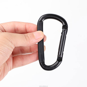 Mosquetón de yoga con resorte en forma de D de hierro negro de 80 mm (3 pulgadas) de venta directa de fábrica, gancho plano para <span class=keywords><strong>hamaca</strong></span>, equipo de gimnasio, resistente al peso, unisex - Product Image 2