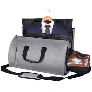 Valise de voyage pliable en toile tendance et populaire 2023, certifiée BSCI, pour hommes, avec compartiment à chaussures imperméable, idéale pour le sport et les affaires - Product Image 1