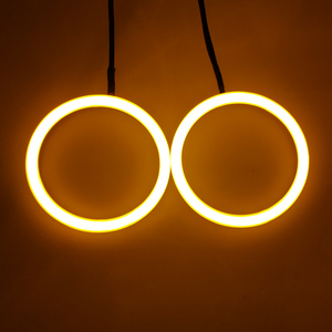 <span class=keywords><strong>2022</strong></span> impermeable Angel Eye <span class=keywords><strong>Halo</strong></span> anillo ámbar blanco Color Dual <span class=keywords><strong>2</strong></span> anillos lámpara antiniebla luz de día para Dodge - Product Image 3