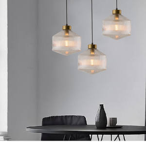 Luminaire suspendu moderne en verre teinté, lampe suspendue LED dorée pour salon, chambre à coucher, maison, loft, décoration industrielle - Product Image 4