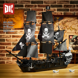Blocs de construction de bateau pirate Deke Black Pearl, petites particules, modèle d'assemblage DIY, décoration nautique, jouet éducatif, cadeau pour enfants - Product Image 1