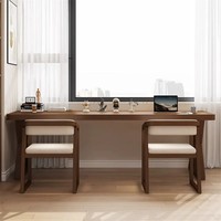 Bureau d'ordinateur mural étroit en bois massif DISHI, moderne, double, pour l'étude et le travail, table d'écriture pour la maison, design gain de place