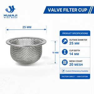 ฝาครอบวาล์วกรองสแตนเลส 20 เมช สำหรับชิ้นส่วนควบคุมของไหลในอุตสาหกรรม - Product Image 2