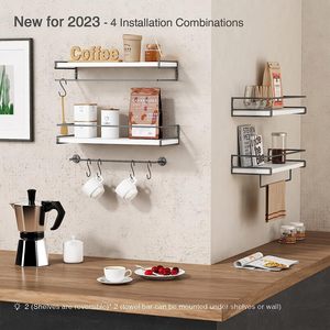 Thiết kế mới của 2 màu trắng nổi kệ cho phòng tắm Organizer trên nhà vệ sinh - Product Image 5