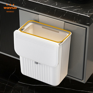 Wall Mounted Waste <b>Bin</b> Rectangular With <b>Lid</b> For Bathroom Toilet Cabinet Door Indoor Use - Product Image 2