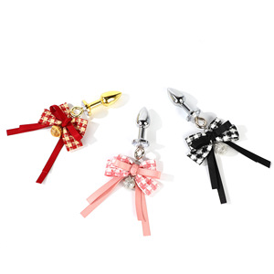 Plug anal avec nœud et clochette, jouet pour adultes en métal pour couples - Product Image 2