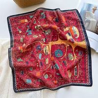 Foulard carré en satin personnalisé 22*22 pouces, bandana de luxe pour femme, mouchoir pour mariage, vente en gros, foulards carrés en soie