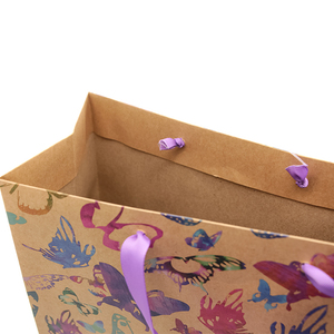 Bolsas de Papel Kraft Marrón Reciclado Biodegradables y Ecológicas con Asas para Empaque de Regalos, Impresión de Logotipo Personalizado - Product Image 4