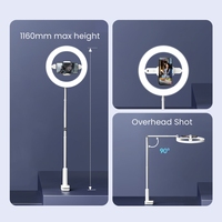 Nouvel arrivage : Anneau lumineux de 11 pouces à clipser avec support pour téléphone, 144 LED, température de couleur réglable pour vidéo et diffusion en direct