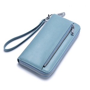 Long <span class=keywords><strong>portefeuille</strong></span> en cuir <span class=keywords><strong>anti</strong></span>-<span class=keywords><strong>RFID</strong></span> pour femmes et pochette pour téléphone porte-cartes de crédit sac d'argent-grand sac à main pour <span class=keywords><strong>femme</strong></span> - Product Image 1
