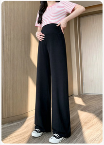 Pantaloni Sportivi Premaman Primavera Estate a Gamba Larga, Taglie Forti, da Esterno, Morbidi, con Elastico in Vita, Senza Compressione Addominale, Comodi - Product Image 4